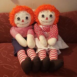Adorable Set of Raggedy Ann & Andy Dolls